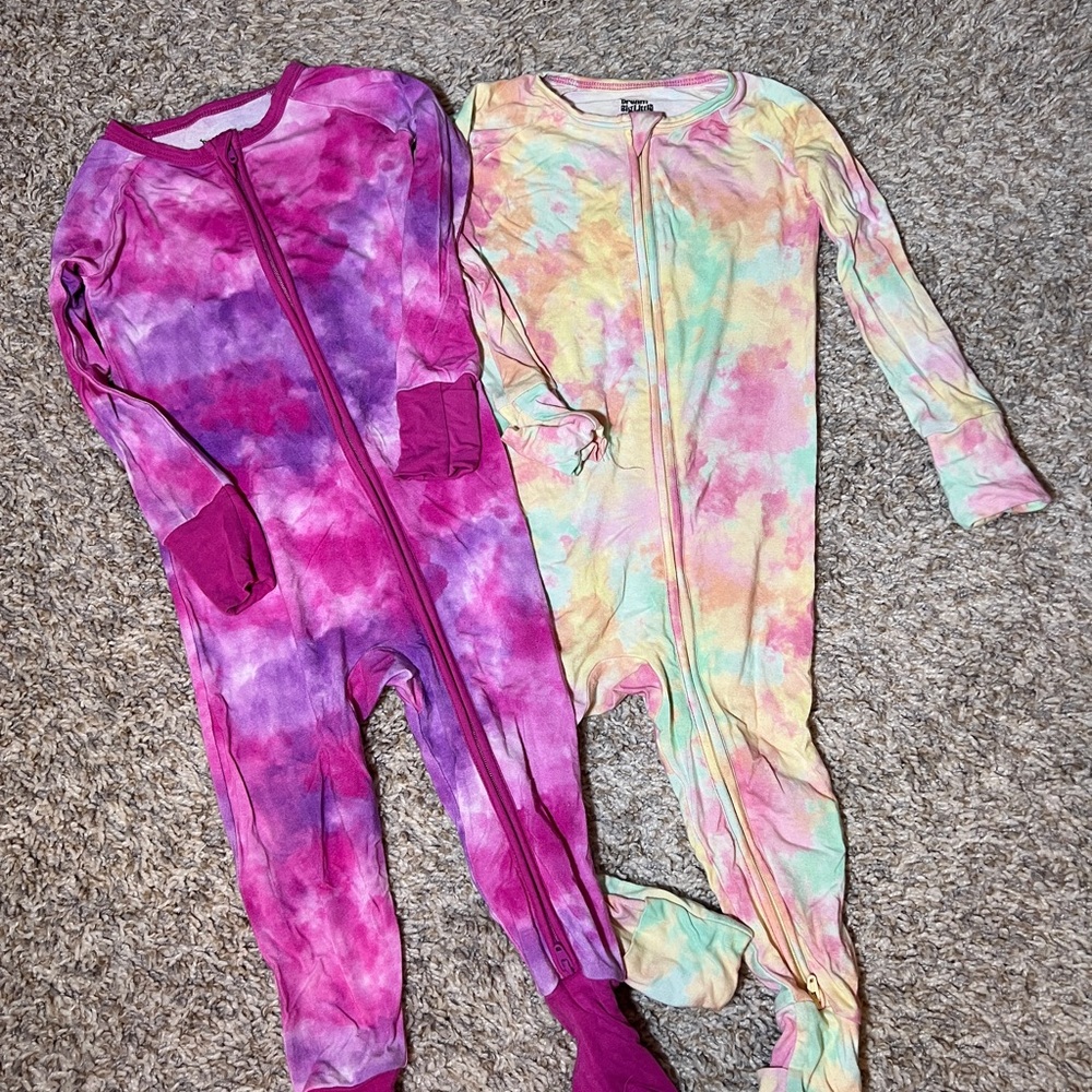Dream Big Little Tie Dye Rompers. Size 12-18m